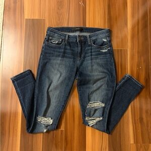 Joe's Jeans Dark Indigo Distressed Skinny Jeans